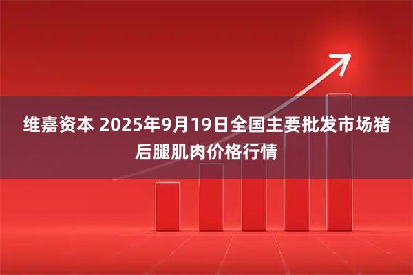 维嘉资本 2025年9月19日全国主要批发市场猪后腿肌肉价格行情