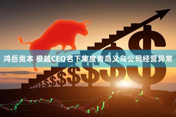 鸿岳资本 极越CEO名下集度青岛义乌公司经营异常