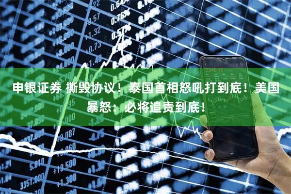申银证券 撕毁协议！泰国首相怒吼打到底！美国暴怒：必将追责到底！